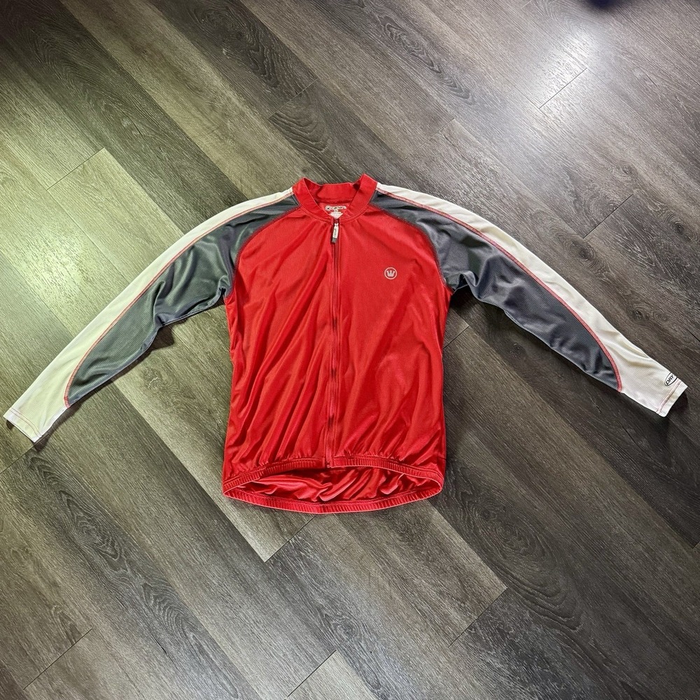 Canari Cycling Jacket‎ Full Zip Red Cycling Jacket Mens Size Medium